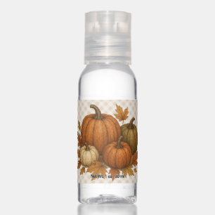 Rustic Fall/Autumn pumpkins & leaves Hand Sanitizer