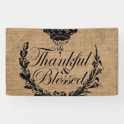 rustic fall autumn thanksgiving thankful blessed banner