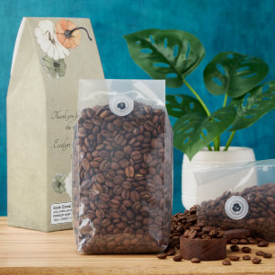 Rustic Fall Autumn White, Orange Pumpkins Wedding Roasted Coffee