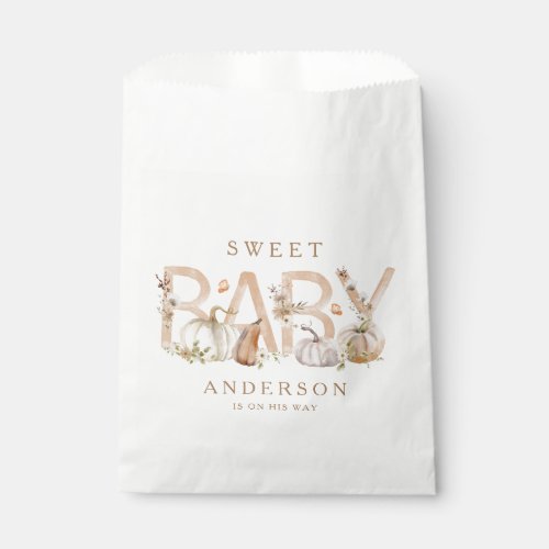 Rustic Fall Baby Shower Favor Bag