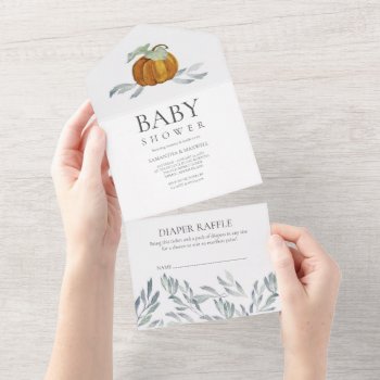 Rustic Fall Baby Shower Invitations by VGInvites at Zazzle