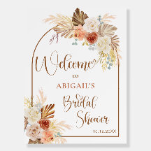 Rustic Fall Boho Arch Pampas Grass Bridal Shower