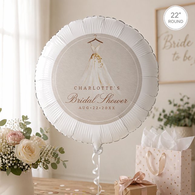 Rustic Fall Bridal Shower Balloon Wedding Dress (Bridal shower balloon )