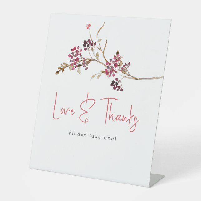 Rustic Fall Bridal Shower Favor Sign (Front)