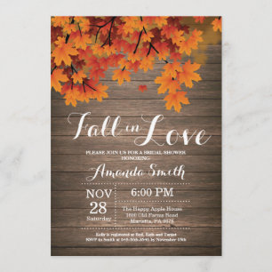 Rustic Fall Bridal Shower Invitation Card