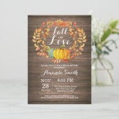 Rustic Fall Bridal Shower Invitation Card (Standing Front)