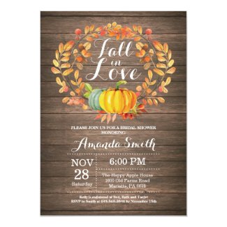 Rustic Fall Bridal Shower Invitation Card