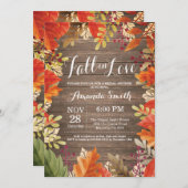Rustic Fall Bridal Shower Invitation Card (Front/Back)