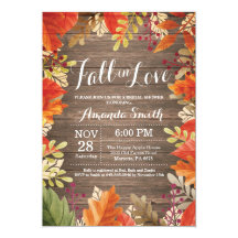 Fall Bridal Shower Invitations Zazzle