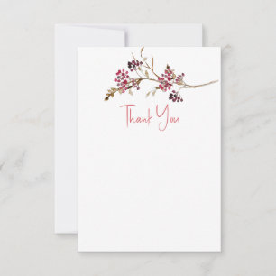 Rustic Fall Bridal Shower Thank You Cards