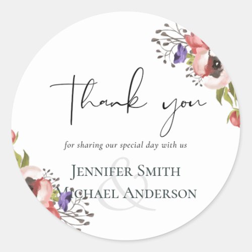 Rustic Fall Colors Wedding Collection _ Budget Classic Round Sticker