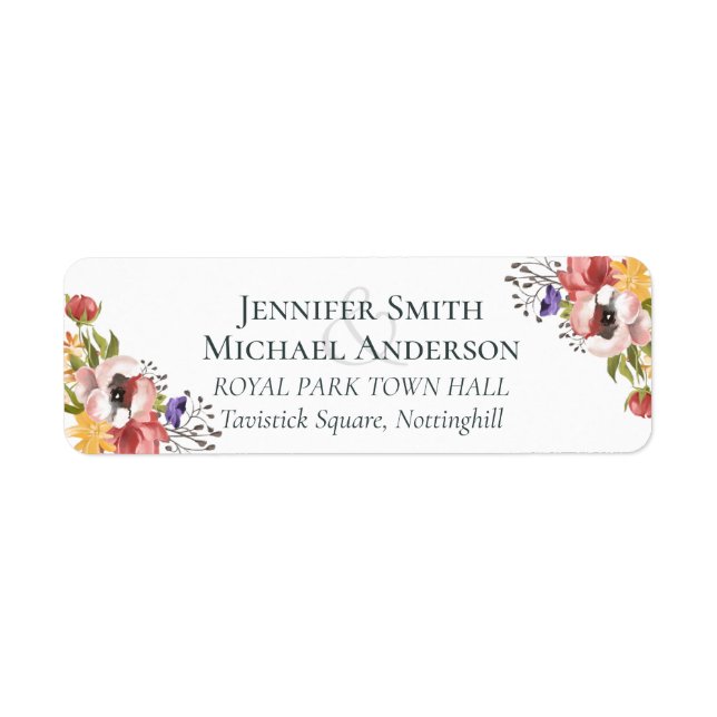 Rustic Fall Colors Wedding Collection - Budget Label (Front)