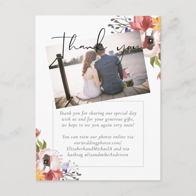 Rustic Fall Colors Wedding Collection - Budget Postcard (Front)