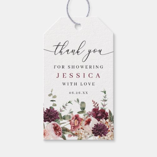 Rustic Fall Country Boho Bridal Shower Favor Gift Tags
