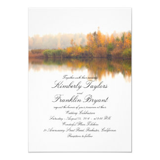 Rustic Fall Elegant and Simple Wedding Card