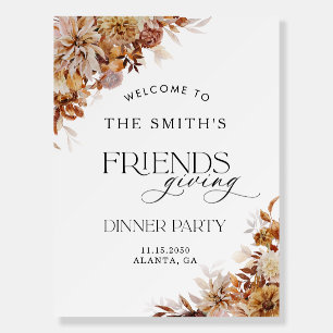 Rustic Fall Floral Friendsgiving Foam Boards