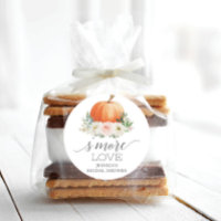 Rustic Fall Floral Pumpkin S'More Love Favor