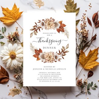 Rustic Fall Floral Thanksgiving Dinner
