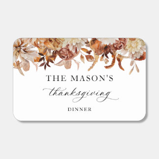 Rustic Fall Floral Thanksgiving Favor Matchboxes