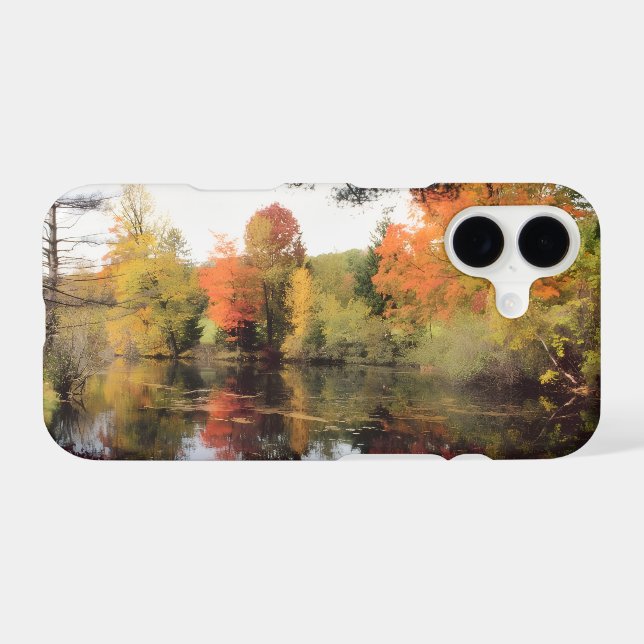 Rustic Fall Foliage Autumn Colors Photo iPhone Case (Back Horizontal)
