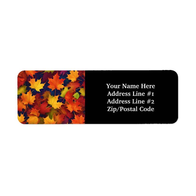 Rustic Fall Foliage Return Address Label (Front)