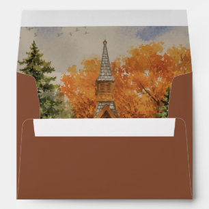 Rustic Fall Forest  Yosemite National Park Wedding Envelope