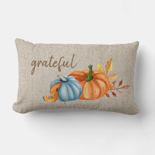 Rustic Fall Harvest Lumbar Pillow