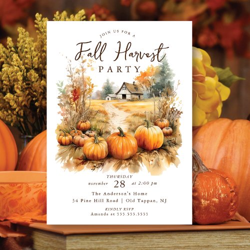 Rustic Fall Harvest Thanksgiving Invitation