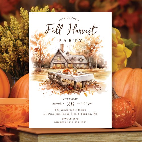 Rustic Fall Harvest Thanksgiving Invitation