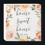 Rustic Fall Home Sweet Home Wooden Box Sign<br><div class="desc">More farmhouse decor in the Little Bayleigh store!</div>