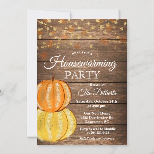 Rustic Fall Housewarming Invitation