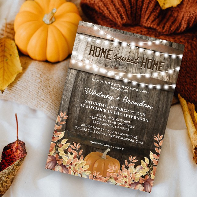 Rustic Fall Housewarming Party Invitation (Creator Uploaded)