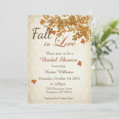 Rustic Fall in Love Bridal Shower Invitation (Standing Front)