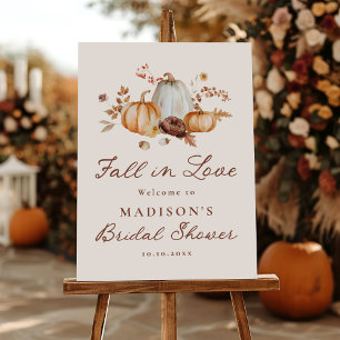 Rustic Fall in Love Bridal Shower Welcome Sign
