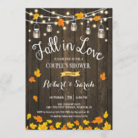 Rustic Fall In Love Couple's Shower