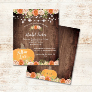 Rustic Fall in Love Mason Jar Lights Bridal Shower