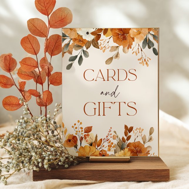 Rustic Fall In Love Watercolor Cards Gifts Sign (Rustic Fall In Love Watercolor Cards Gifts Sign)