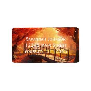 Rustic Fall Leaves Autumn Custom Address Labels by WillowTreePrints at Zazzle