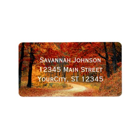 Rustic Fall Leaves Autumn Custom Address Labels