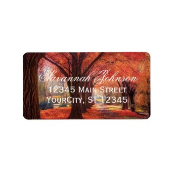 Rustic Fall Leaves Autumn Custom Address Labels by WillowTreePrints at Zazzle
