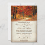 Rustic Fall Leaves Autumn Wedding Invitations at Zazzle