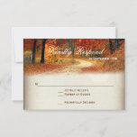 Rustic Fall Leaves Autumn Wedding Rsvp Cards at Zazzle