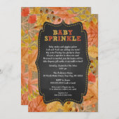 Rustic Fall Leaves Baby Sprinkle / baby shower Invitation (Front/Back)