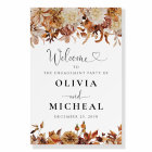 Rustic Fall Leaves Engagement Party Foam Boards