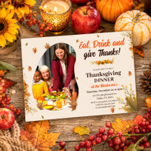 Rustic Fall Leaves Family Photo Thanksgiving