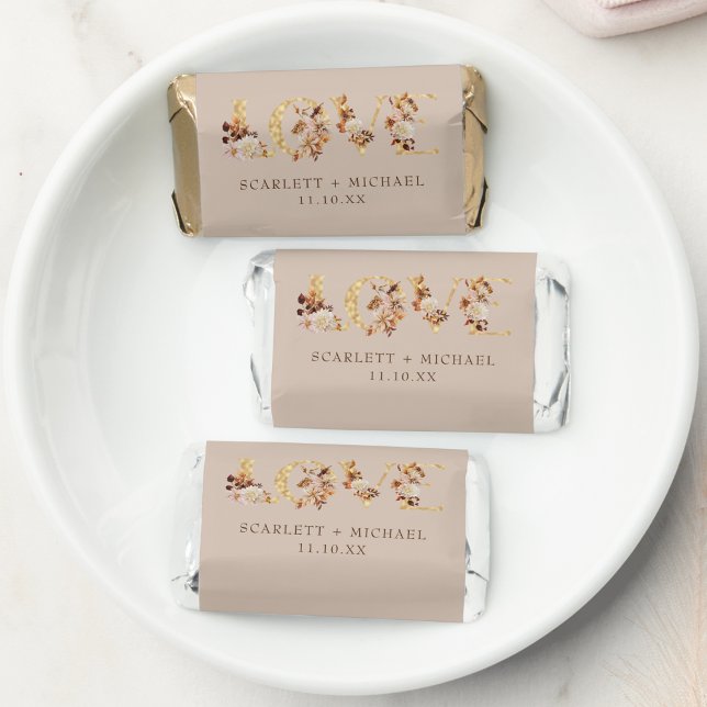 Rustic Fall Leaves Hershey's Miniatures (Rustic Fall Leaves LOVE Hershey's Chocolate Miniatures by Painted Paperie
)