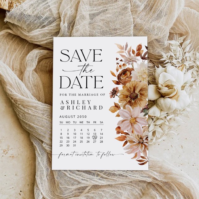 Rustic Fall Leaves Save The Date Card (Creator Uploaded)