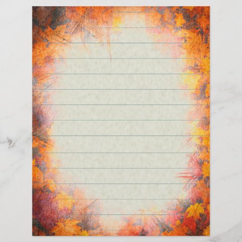 Rustic Fall Leaves Stationary
