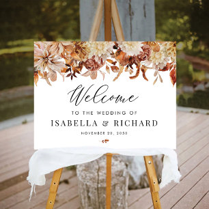 Rustic Fall Leaves Wedding Foam Boards