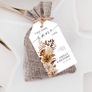 Rustic Fall Leaves Wedding Gift Tags